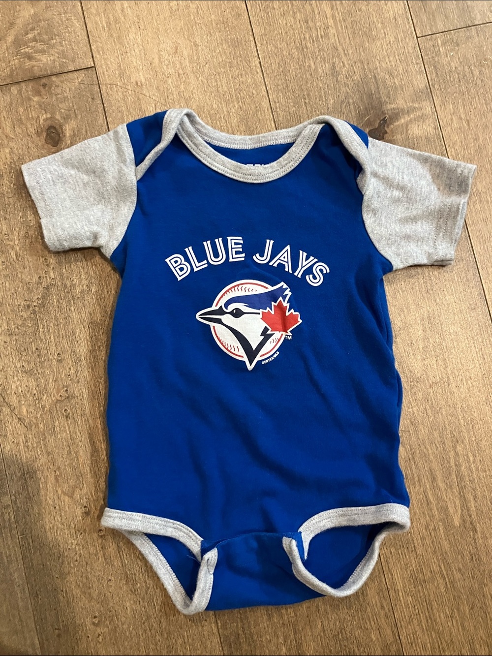 Toronto Blue Jays Baby Bodysuit in Royal Blue with Gray Trim